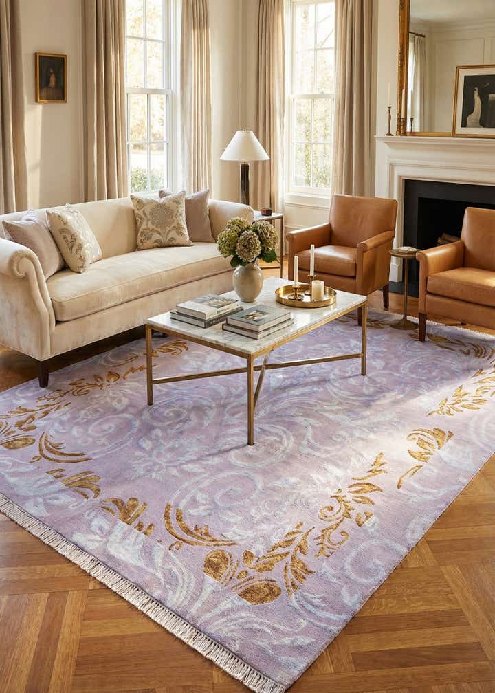5' 8 x 8' Hand Knotted Darya Wool Rug