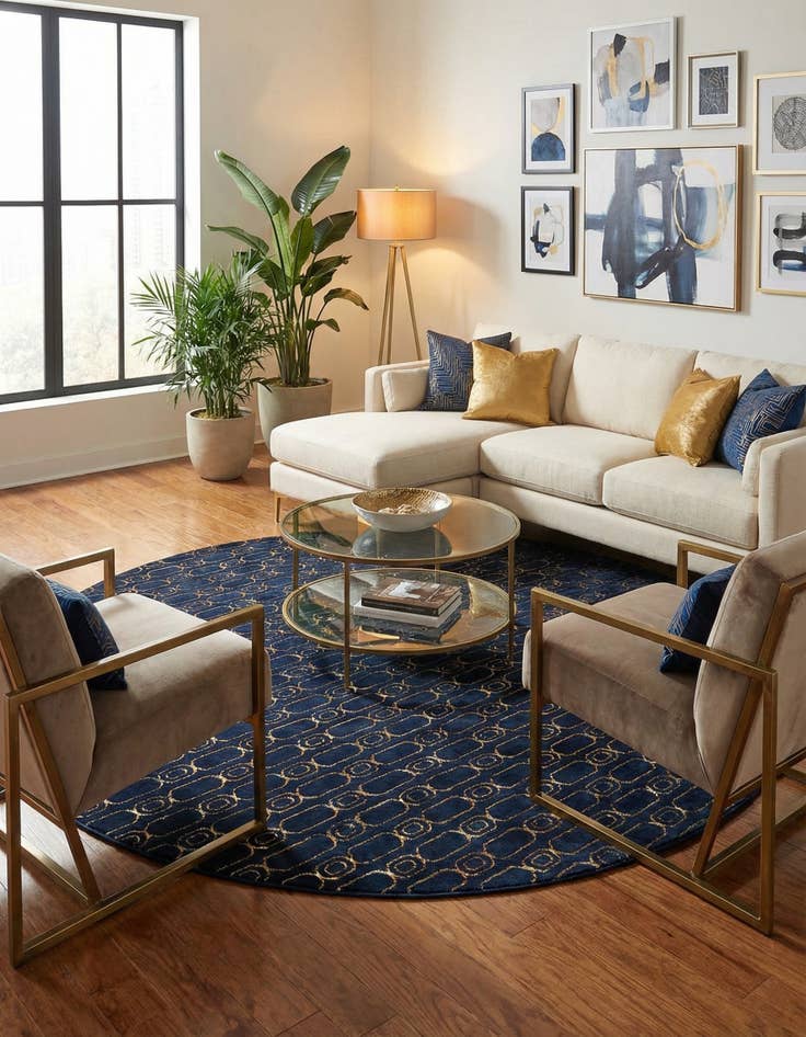 Detail image of 10' x 10' Vogue Geo Round Rug