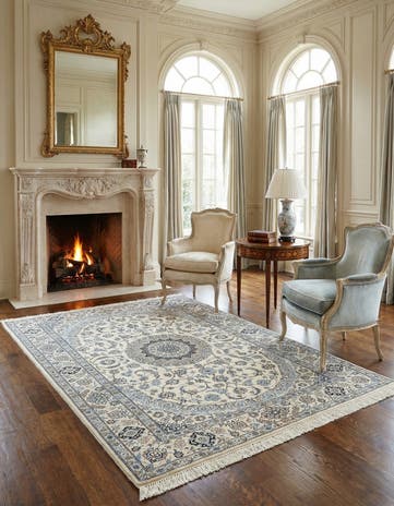 5' 1 x 7' 9 Hand Knotted Nain Rug
