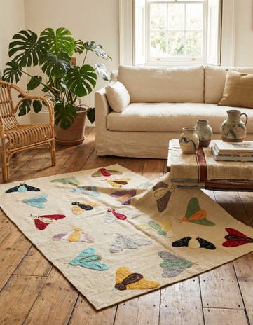 3' 3 x 4' 8 Hand Woven Kilim Suzani Wool Rug