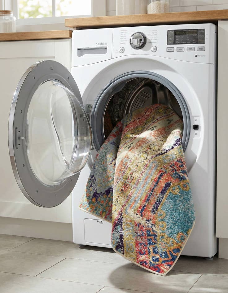 Detail image of 5' x 8'  Washable Santa Fe Rug