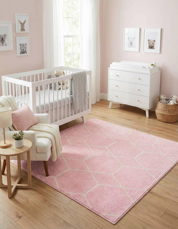 Detail image of 4' x 4' Trellis Frieze Square Rug