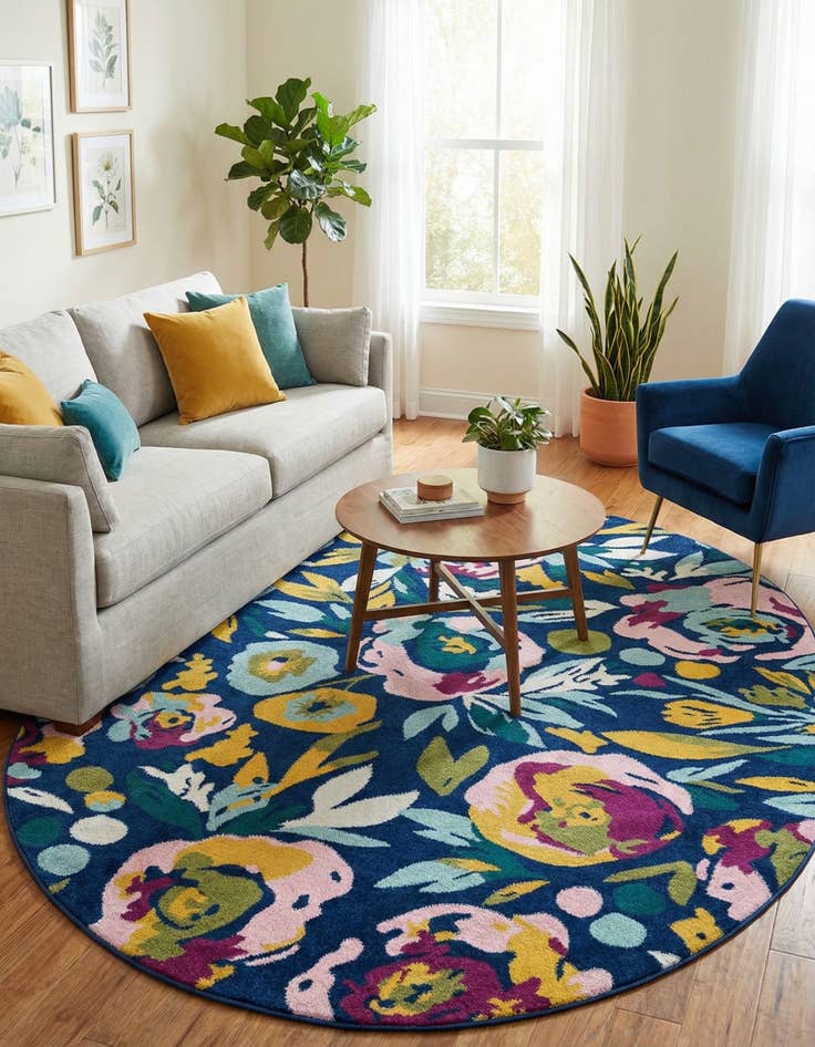 Detail image of 7' 10 x 10' Bloom Oval Rug