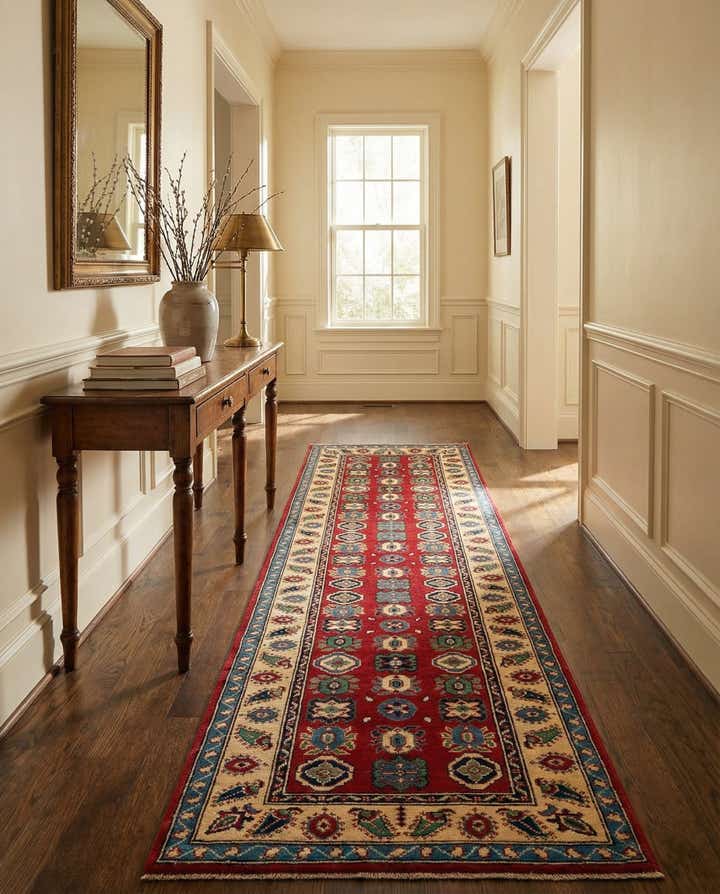 2' 8 x 9' 7 Hand Knotted Kazak Runner Rug