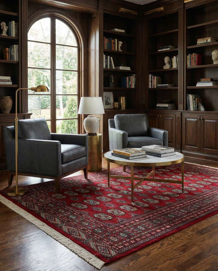 4' 4 x 5' 11 Hand Knotted Bokhara Oriental Wool Rug