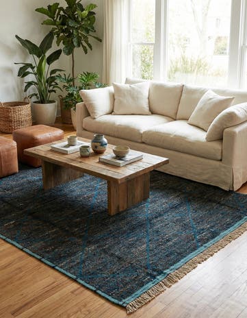 6' 3 x 9' 4 Hand Knotted Moroccan Wool Rug