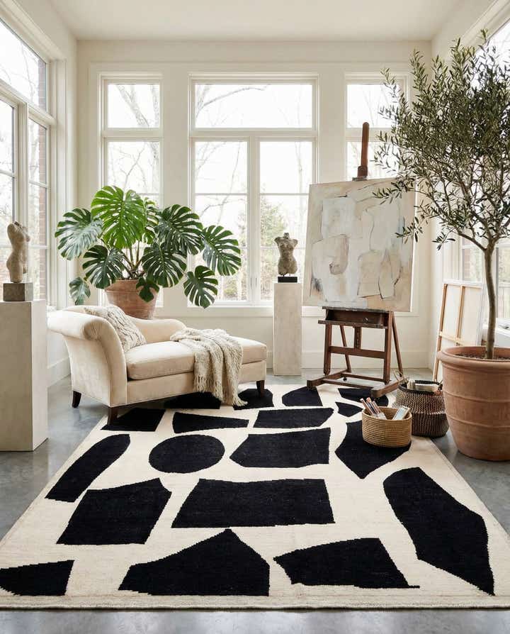 9' x 12' 7 Hand Knotted Beni Marok Rug