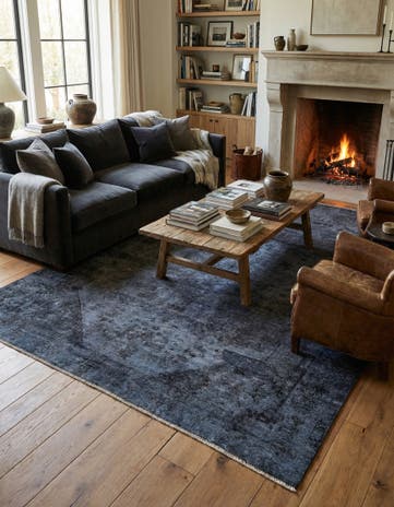 6' 9 x 9' 1 Hand Knotted Ultra Vintage Persian Wool Rug