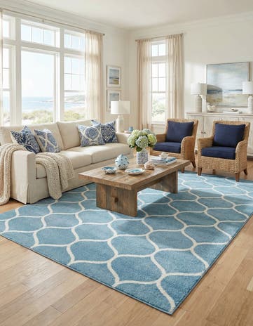 10' x 14' Lattice Frieze Rug