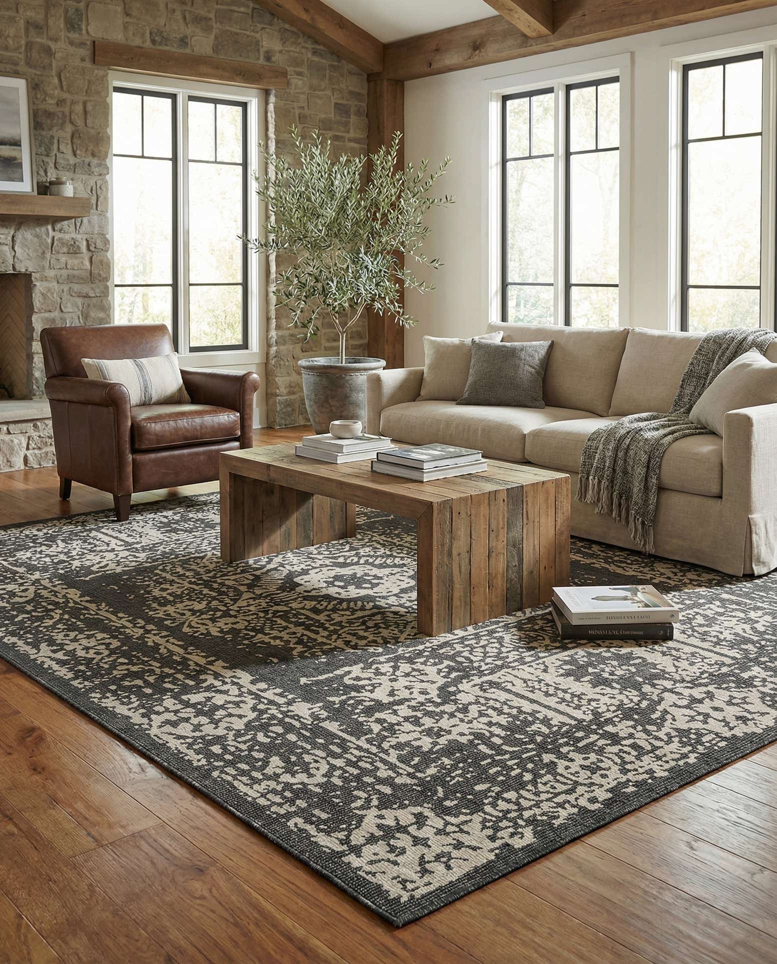10' x 14' Easy-Clean Traditional Indoor / Outdoor Rug