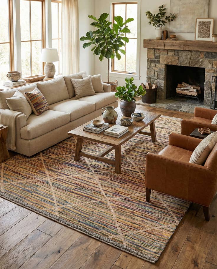 Detail image of 8' 3 x 10' 2 Hand Knotted Moroccan Wool Rug