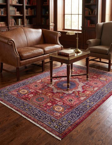 5' x 6' 9 Hand Knotted Mamluk Ziegler Rug