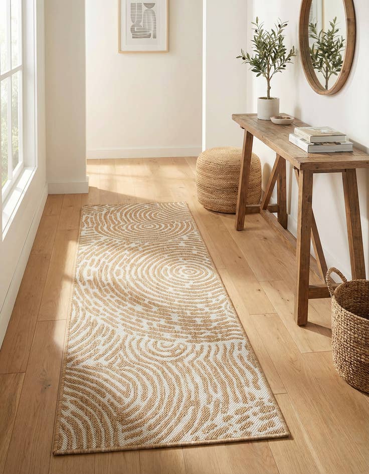 Detail image of  2' x 5' 3  Washable Modern Indoor / Outdoor Runner Rug