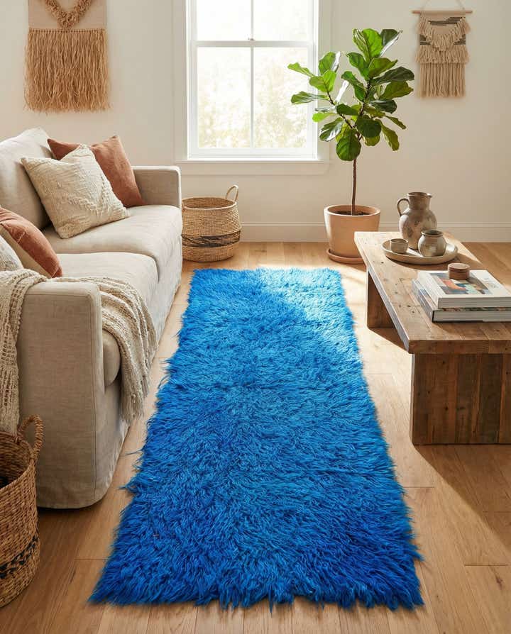 2' 5 x 7' Hand Knotted Moroccan Wool Runner Rug