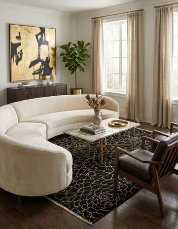 5' 8 x 8' 1 Hand Knotted Darya Wool Rug