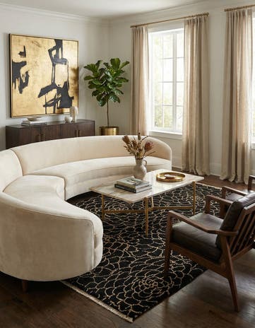 5' 8 x 8' 1 Hand Knotted Darya Wool Rug
