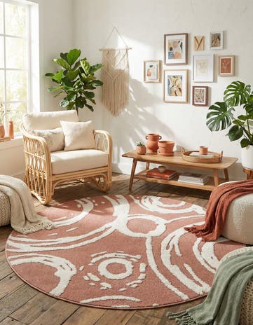 7' 10 x 7' 10 Boho Round Rug