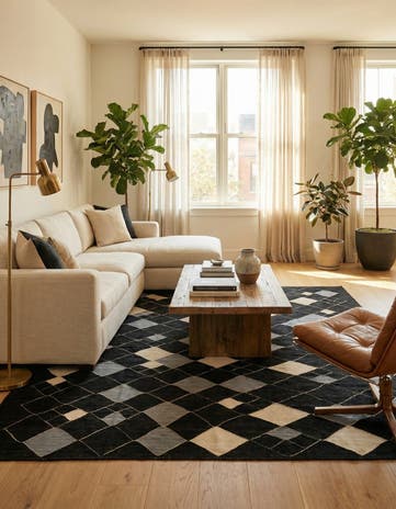 8' 1 x 9' 4 Hand Woven Kilim Modern Wool Rug