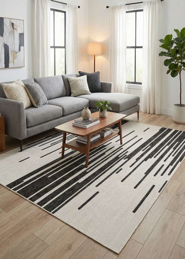 7' x 10' Easy-Clean Modern Indoor / Outdoor Rug