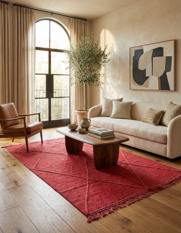4' 3 x 6' 1 Hand Woven Kilim Modern Wool Rug