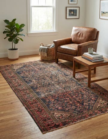 3' 9 x 7' 1 Hand Knotted Ultra Vintage Persian Wool Rug