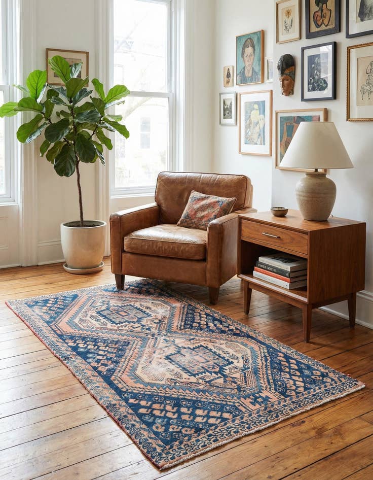 Detail image of  3' x 5' 7  Hand Knotted Ultra Vintage Persian Wool Rug