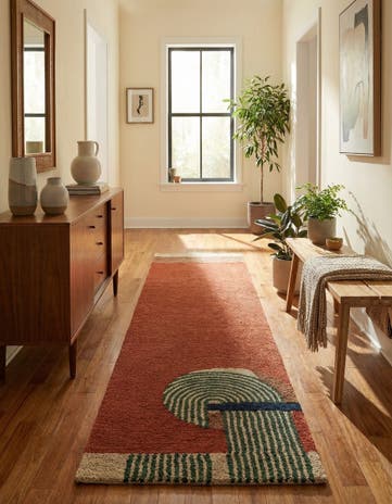 2' x 8' Handtufted Wool Runner Rug