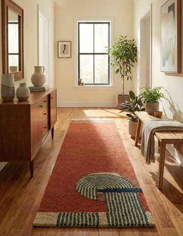 2' x 8' Handtufted Wool Runner Rug