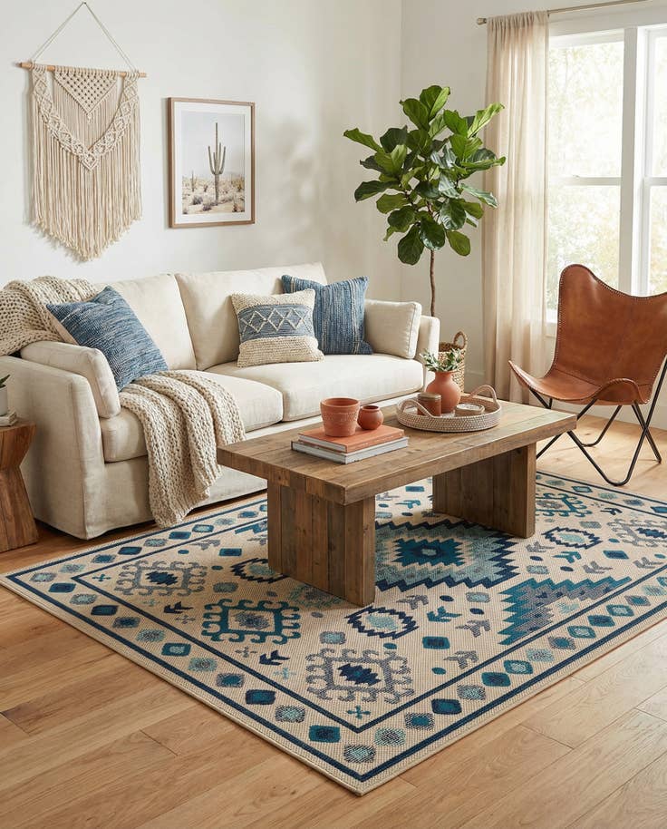 Detail image of 6' x 9' Easy-Clean Baja Indoor / Outdoor Rug