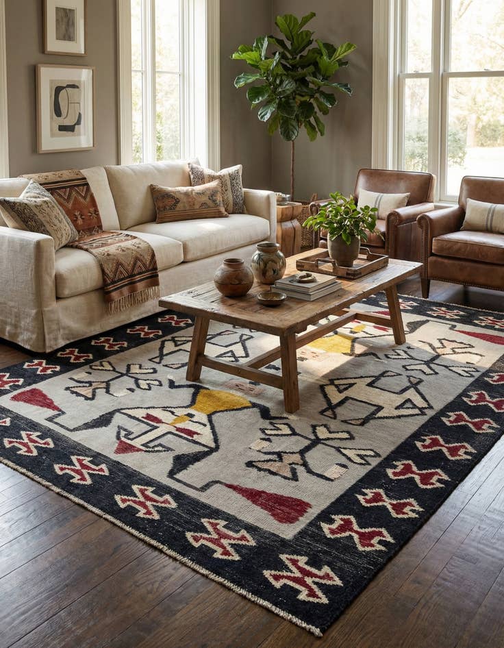 Detail image of 7' 8 x 10' 4  Hand Knotted Darya Wool Rug