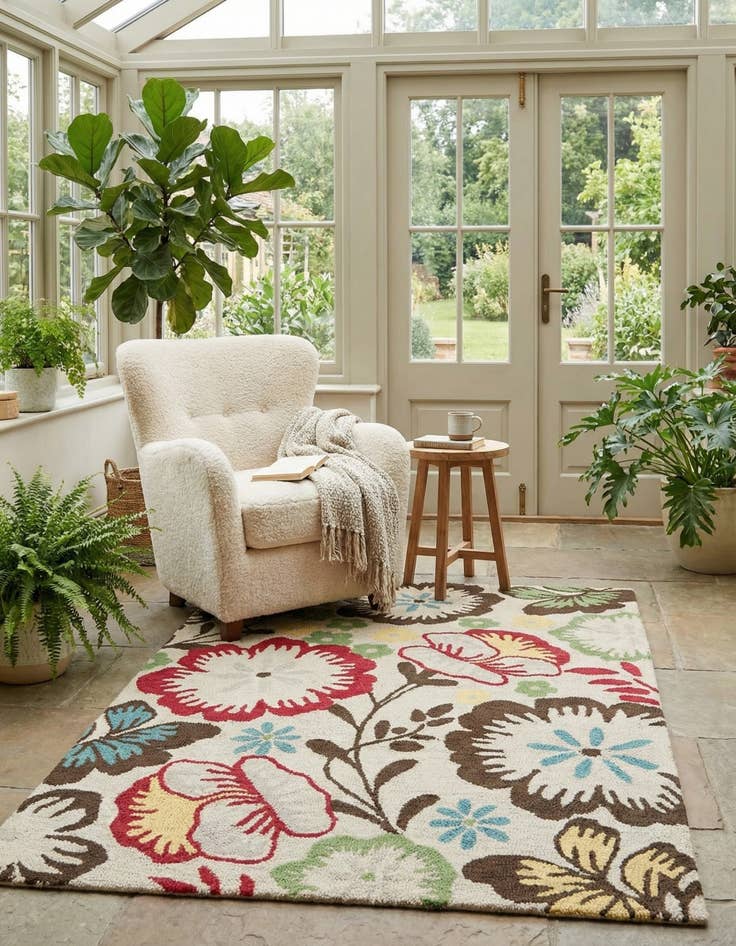 Detail image of 4' 10 x 6' 9 Agra Rug