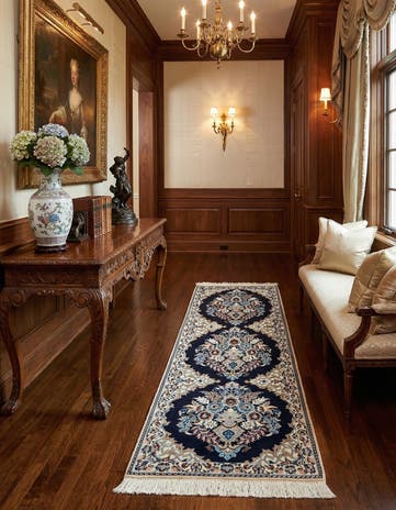 1' 7 x 6' 2 Hand Knotted Nain Rug