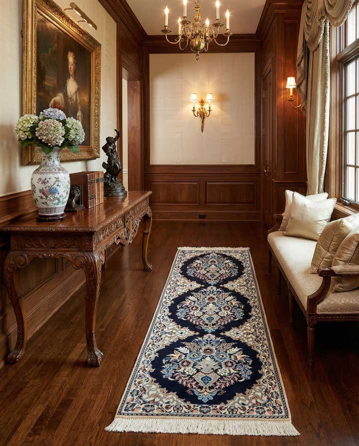 1' 7 x 6' 2 Hand Knotted Nain Rug