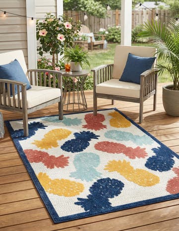 5' 3 x 8' Easy-Clean Belize Indoor / Outdoor Rug
