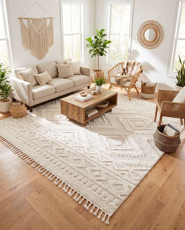 305cm x 305cm Boho Vierkant Vloerkleed