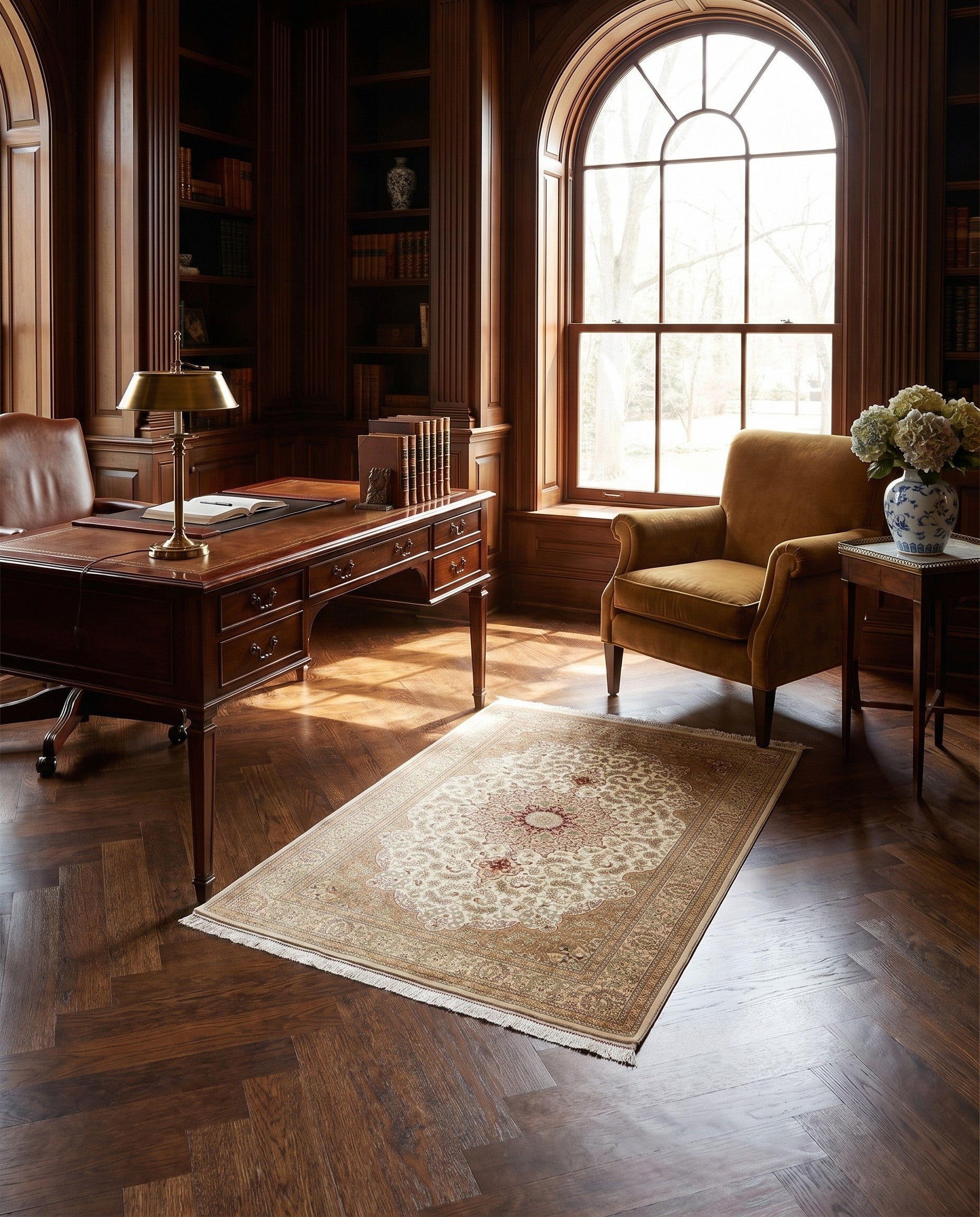 3' 3 x 5' Ghom Silk Rug