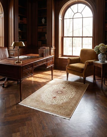 3' 3 x 5' Ghom Silk Rug