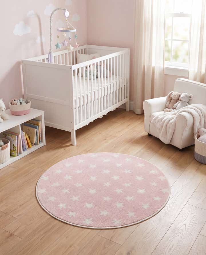 100cm x 100cm Stars Whimsy Kids Rund Teppich