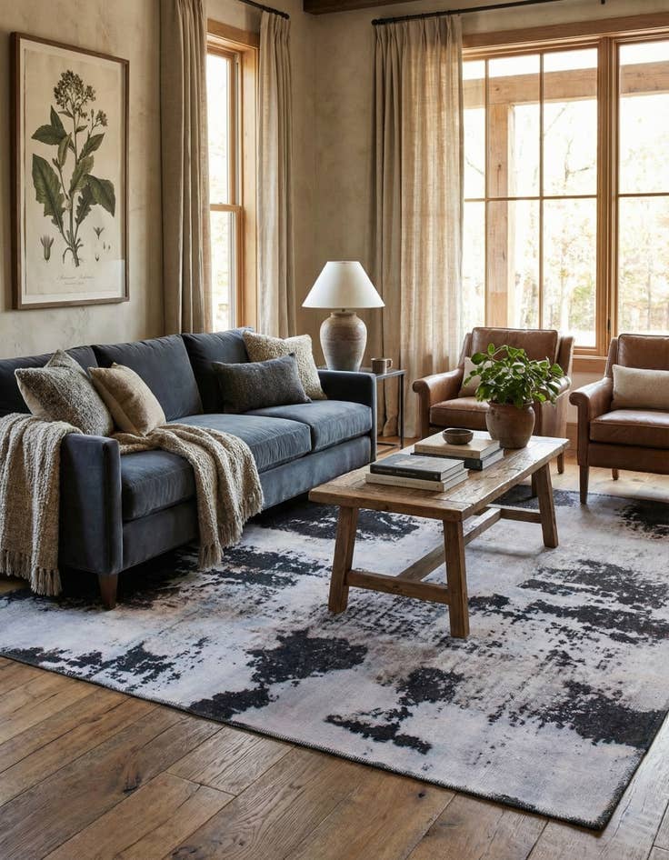 Detail image of 5' 10 x 6' 8  Hand Knotted Ultra Vintage Persian Wool Square Rug