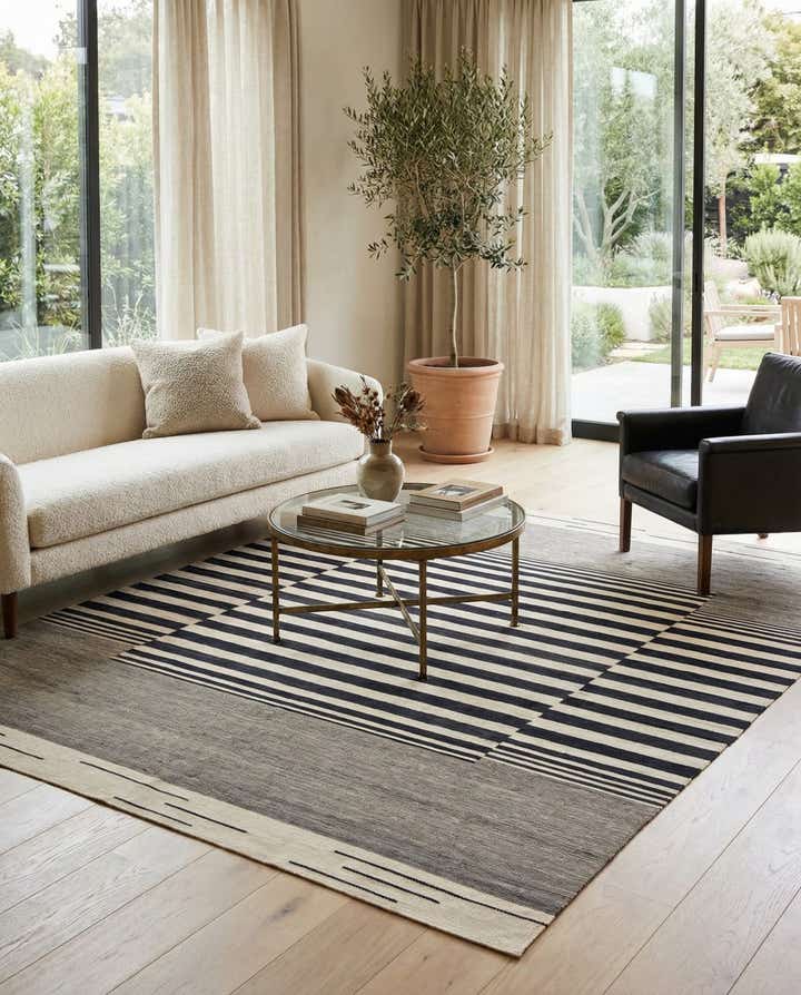 8' 3 x 9' 7 Hand Woven Kilim Modern Wool Rug