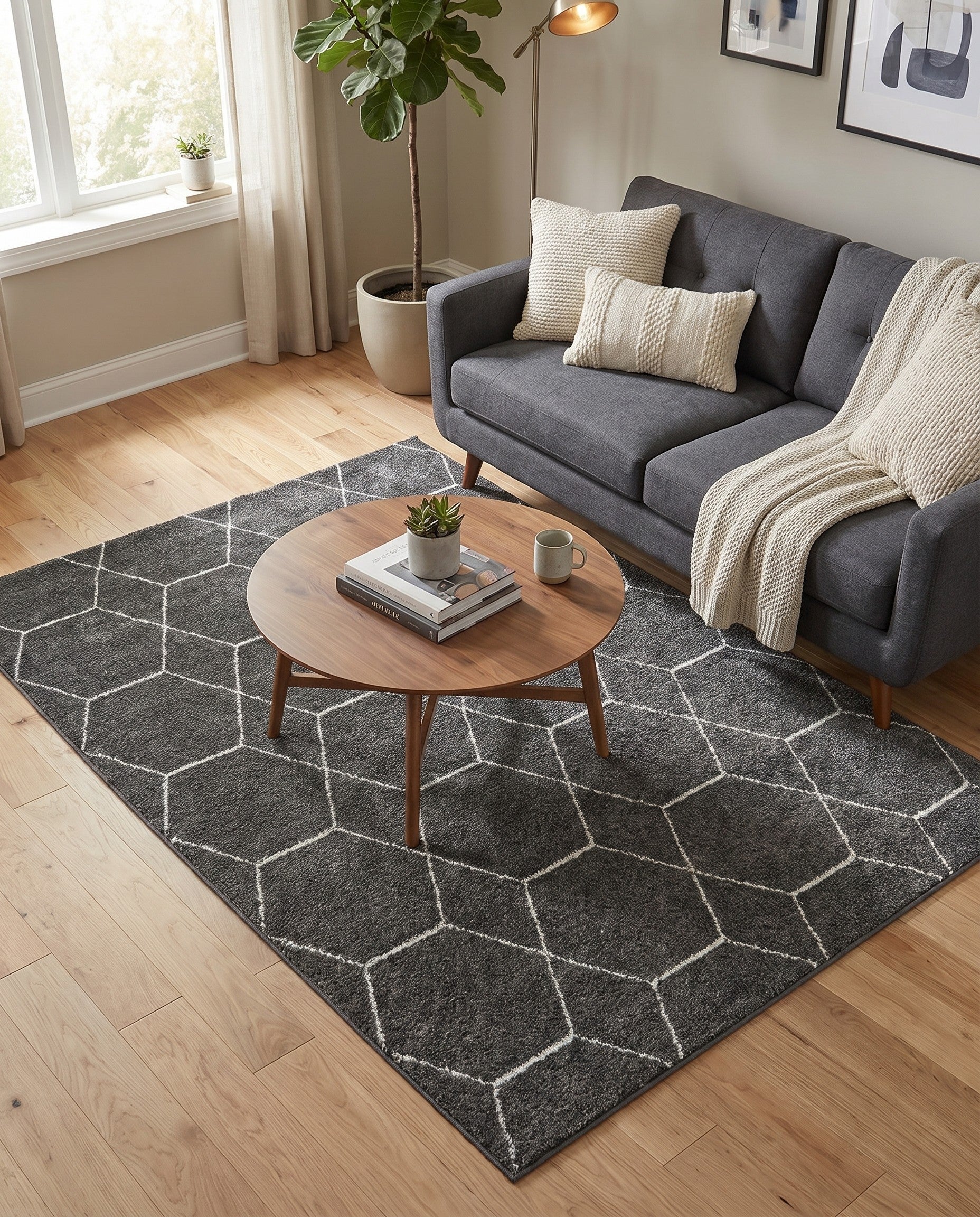 4' x 6' Trellis Frieze Rug