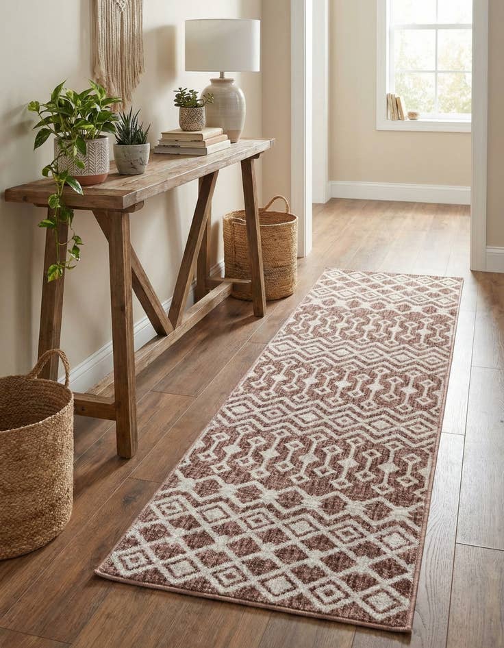 Detail image of  2' x 6' Eco Trellis Runner Rug