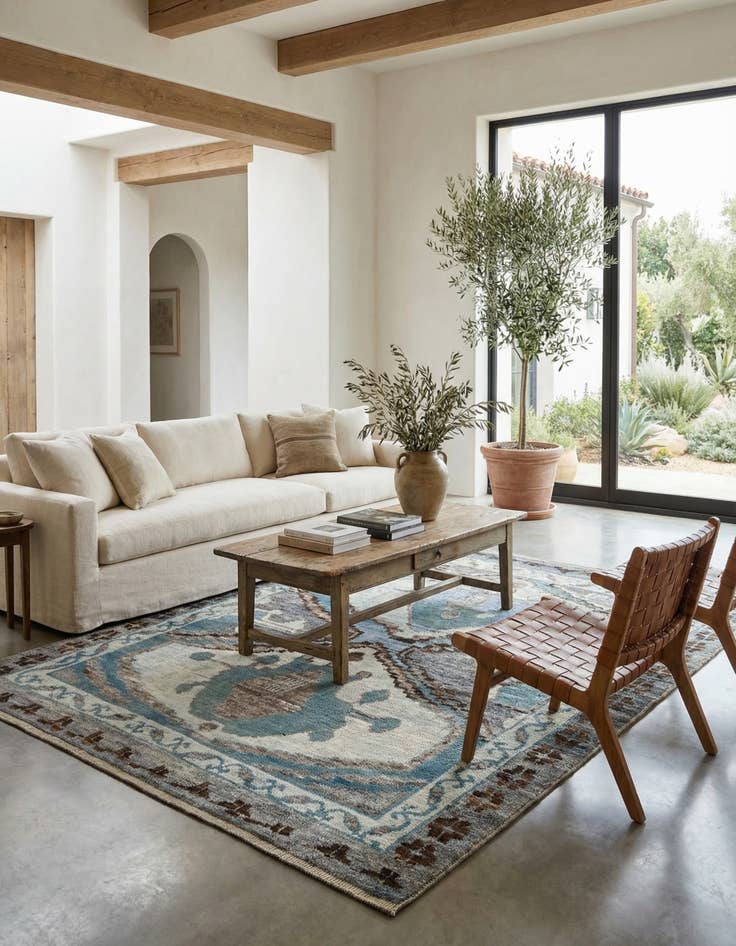 Detail image of 8' x 10' 7  Hand Knotted Moroccan Wool Rug