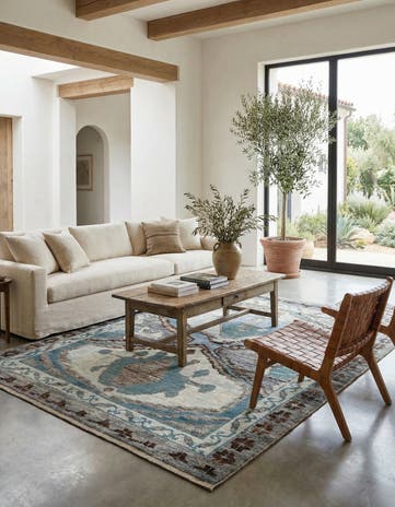 8' x 10' 7 Hand Knotted Moroccan Wool Rug