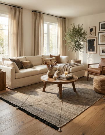 7' x 9' 9 Hand Knotted Moroccan Wool Rug