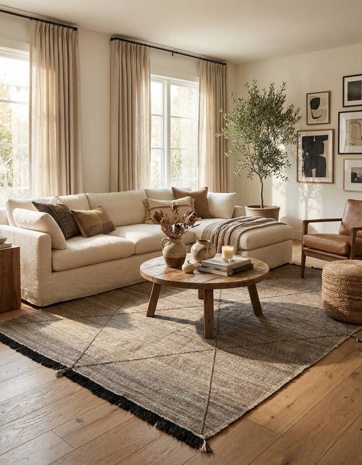 Detail image of 7' x 9' 9 Hand Knotted Moroccan Wool Rug