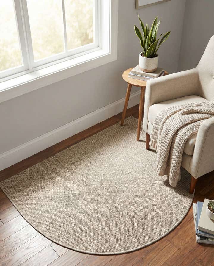 3' x 6' Easy-Clean Solid Indoor / Outdoor Hearth Rug