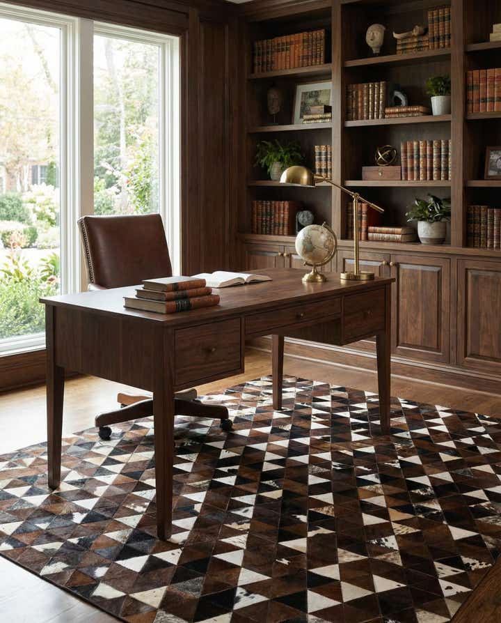 5' x 8' 1 Cowhide Stocks Rug