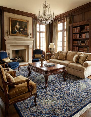 8' 5 x 11' 7 Hand Knotted Kashan Persian Rug