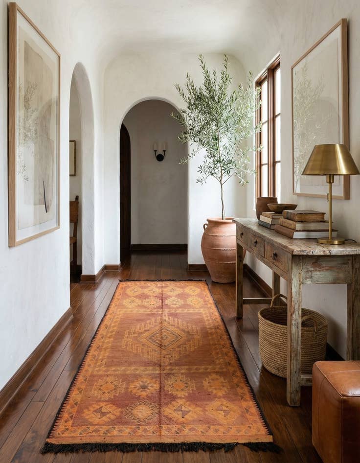 Detail image of  5' 7 x 10' 10  Hand Knotted Moroccan Wool Runner Rug